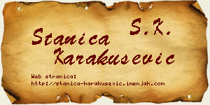 Stanica Karakušević vizit kartica